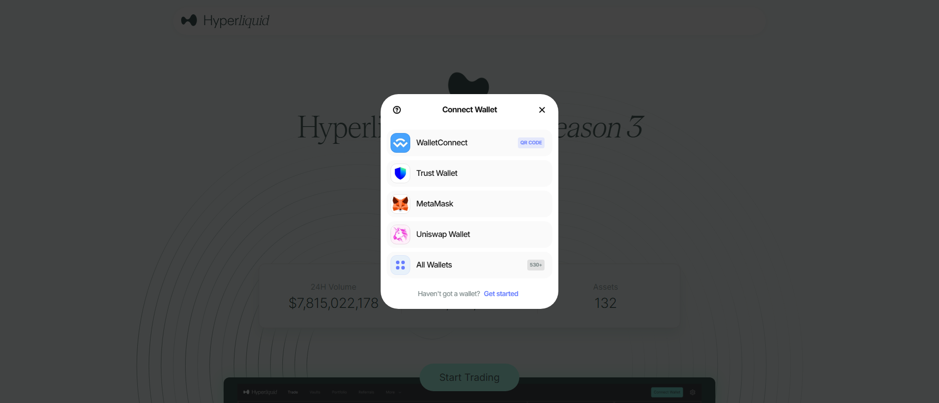 Forensic screenshot of hyperliquid-reward.app showing the phishing page layout