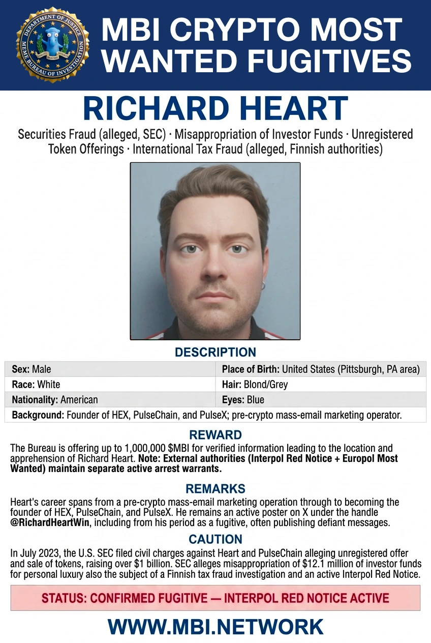 Richard Heart Wanted Poster