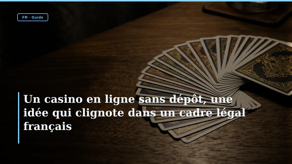 Un casino en ligne sans dépôt, une idée qui clignote dans un cadre légal français