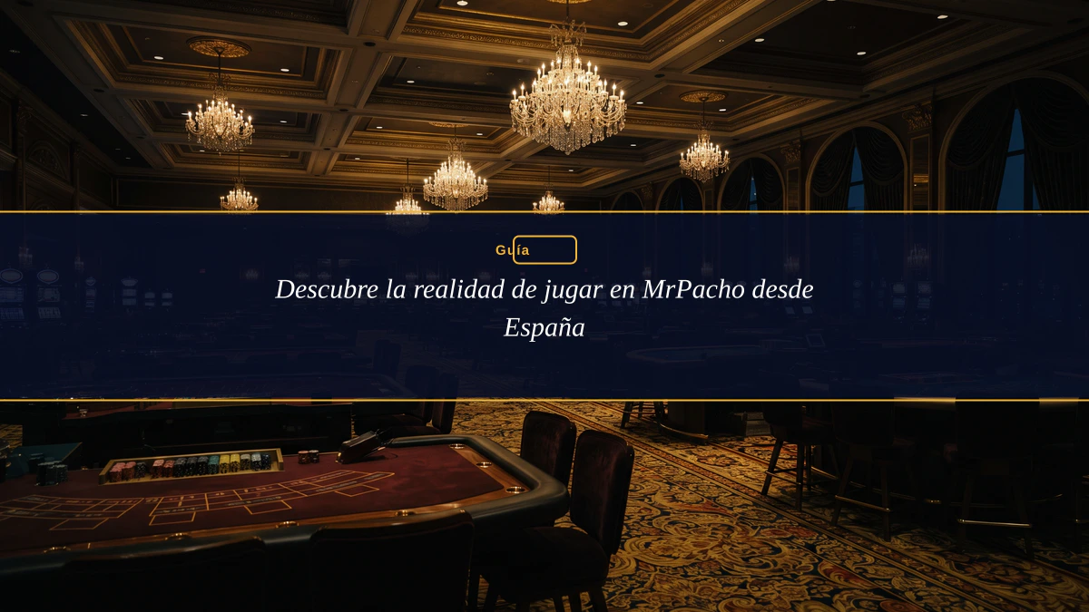 Descubre la realidad de jugar en MrPacho desde España