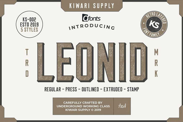 Leonid-Retro-Layered-Font-Pack