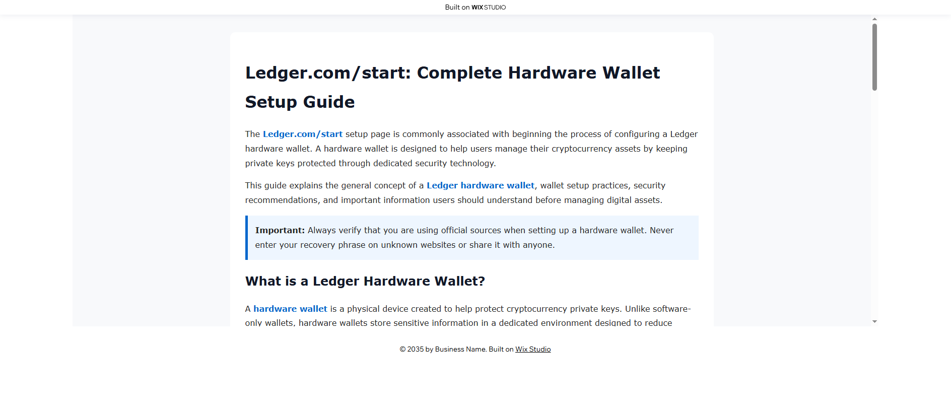 Forensic screenshot of legercom-apps.wixstudio.com showing the phishing page layout