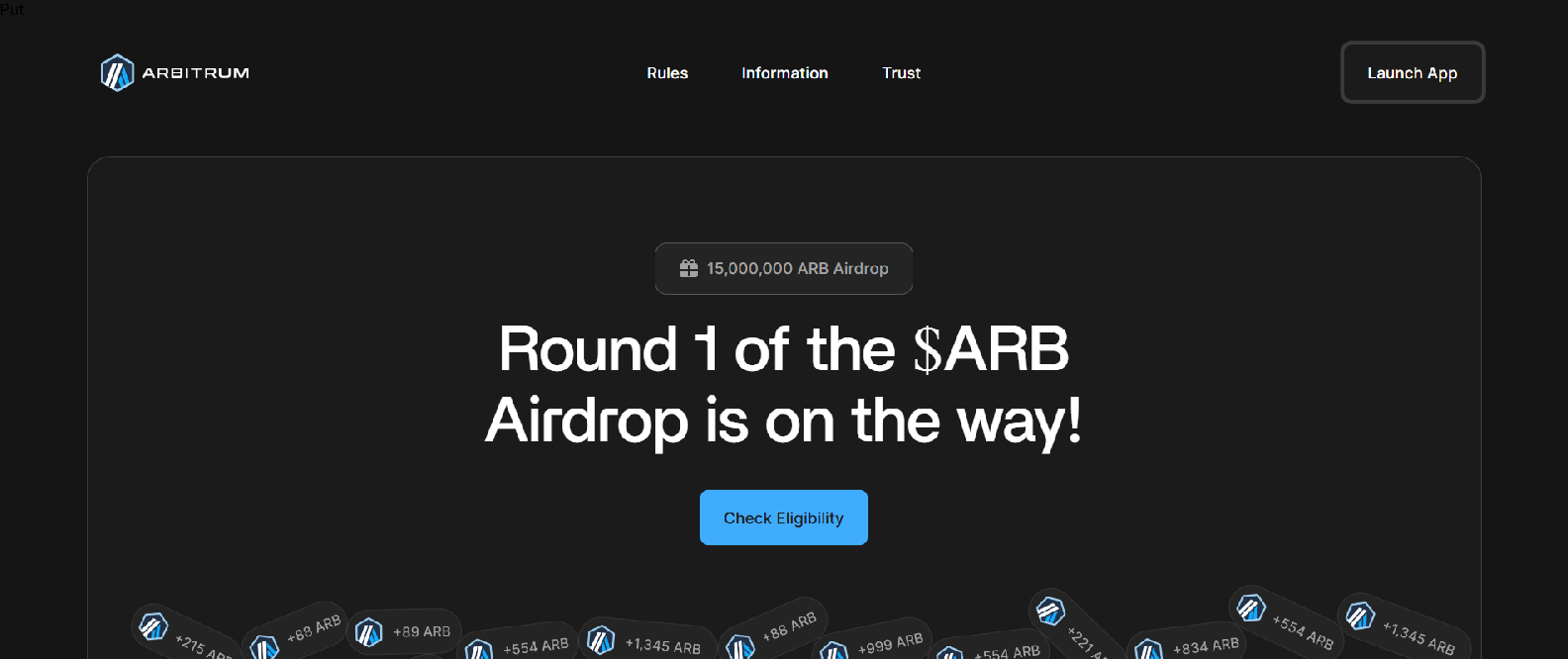 Screenshot of arbup.click