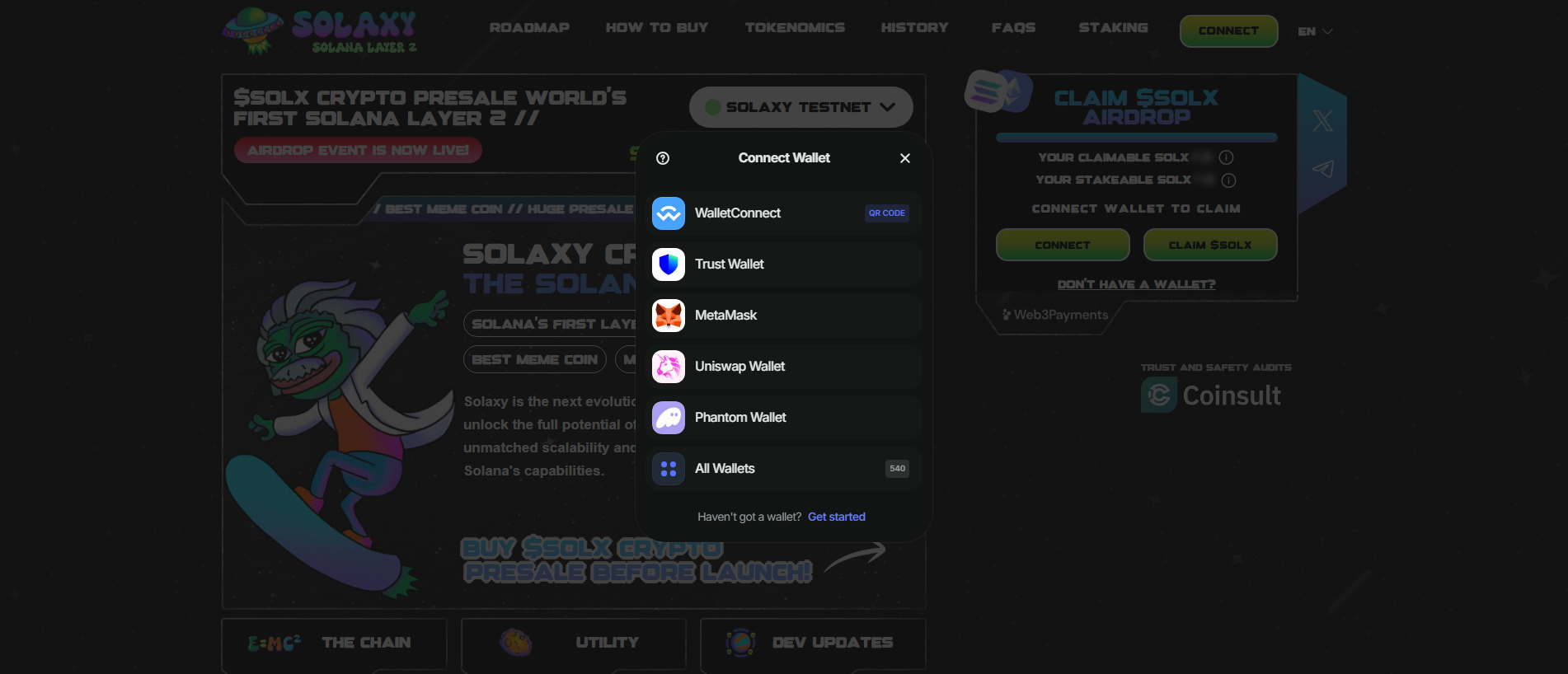 Stored capture of airdropsolaxy.app
