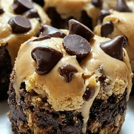 Irresistible Chocolate Chip Cookie Dough Brownie Bites Snack