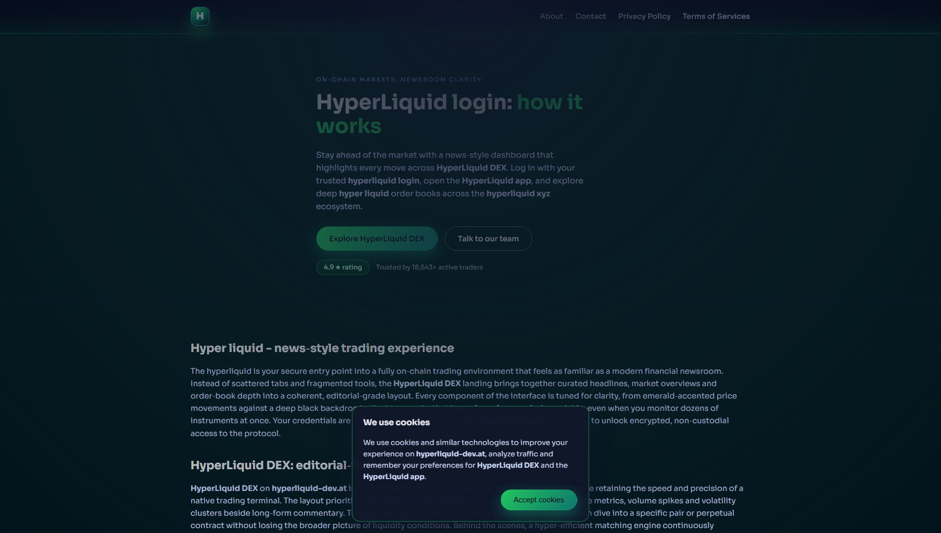 Screenshot of hyperiliquid.at