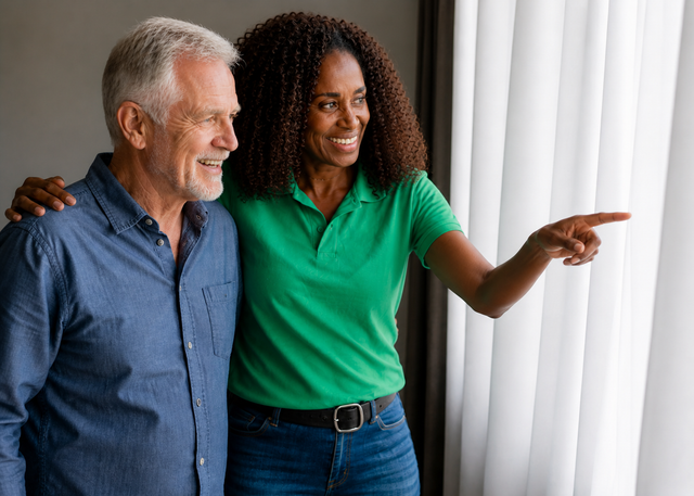 Healthcare worker providing compassionate care to elderly patient