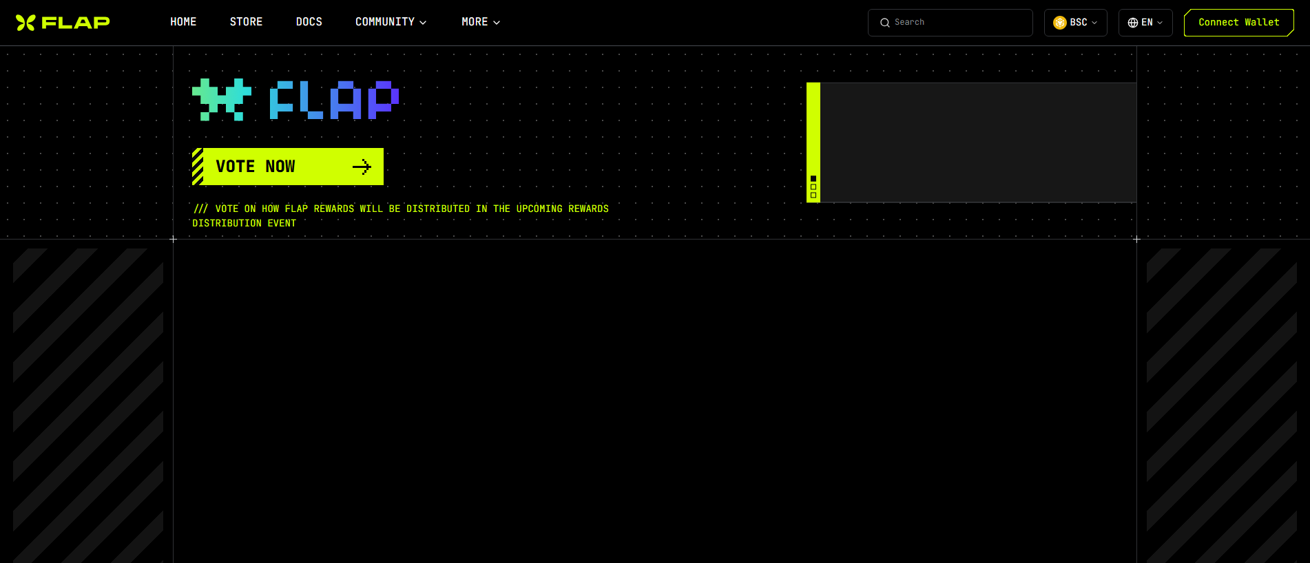 Forensic screenshot of vote-flap.sh showing the phishing page layout