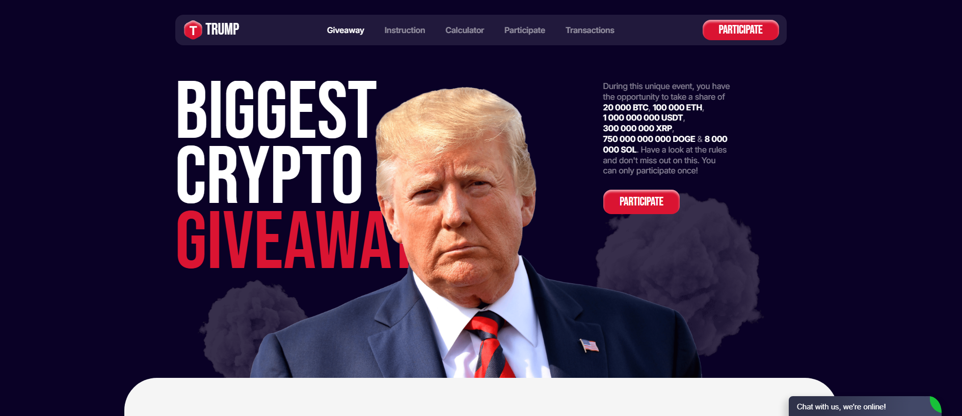 Stored capture of trumplivenow.com