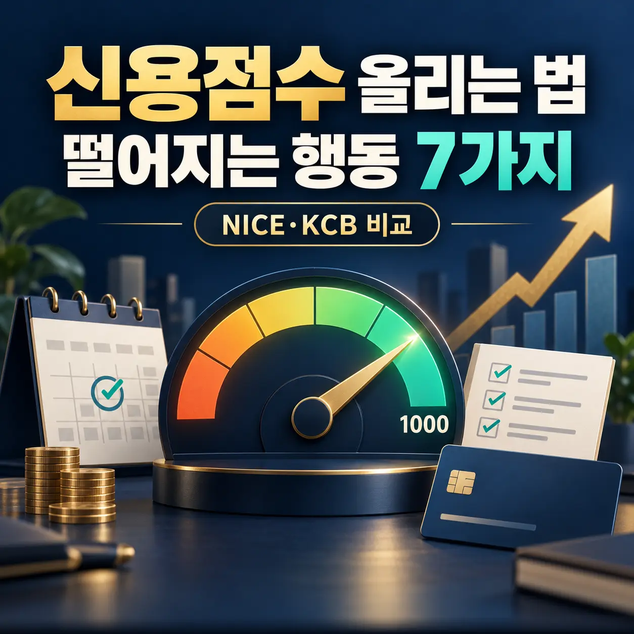 신용점수 올리는 법 7가지｜NICE·KCB 차이와 떨어지는 행동
