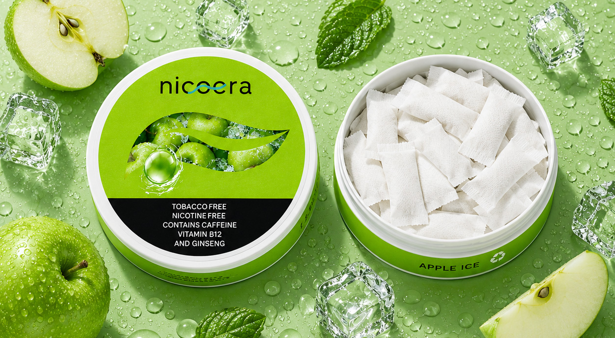Energy and Caffeine Pouches — 0% tobacco, 0% nicotine, B-vitamin infused