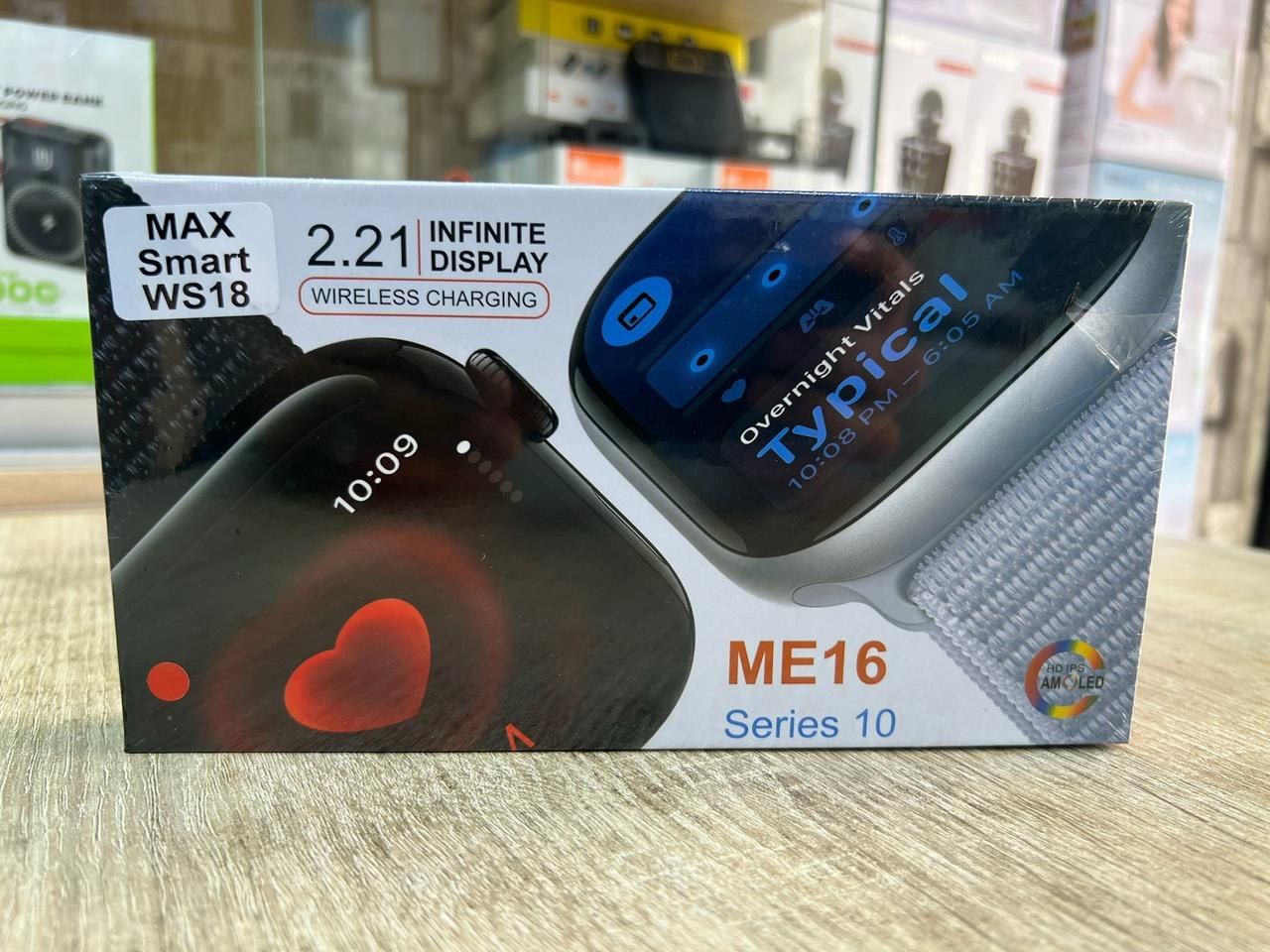 ساعة ذكية MAX Smart موديل ME16 Series 10 - شاشة AMOLED وشحن لاسلكي