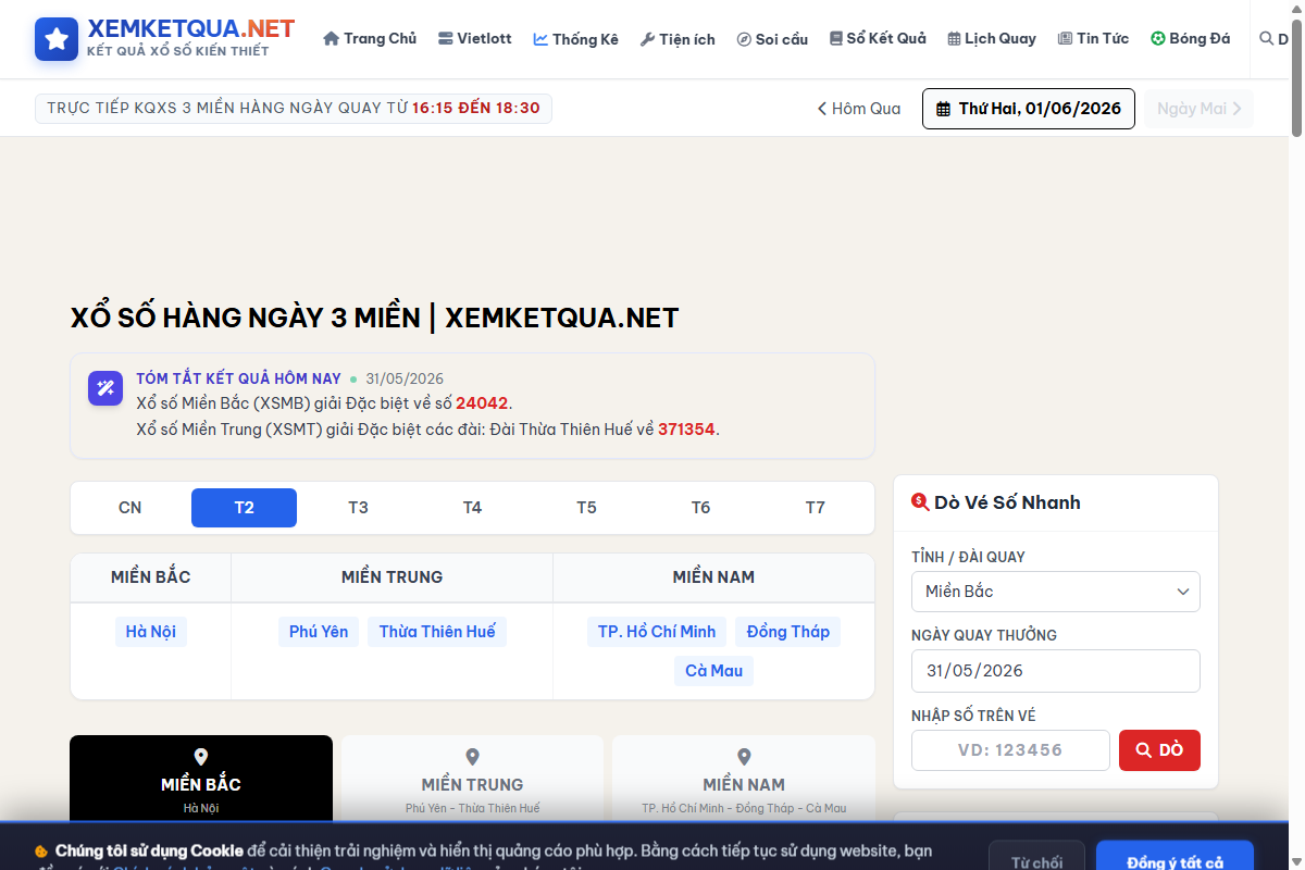 Hướng dẫn cách xem và sử dụng Kết quả xổ số hôm nay trên Xemketqua.net