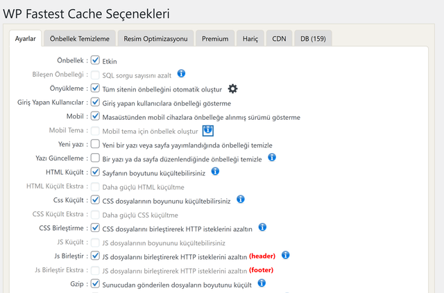 Turksem.com Cache Setting