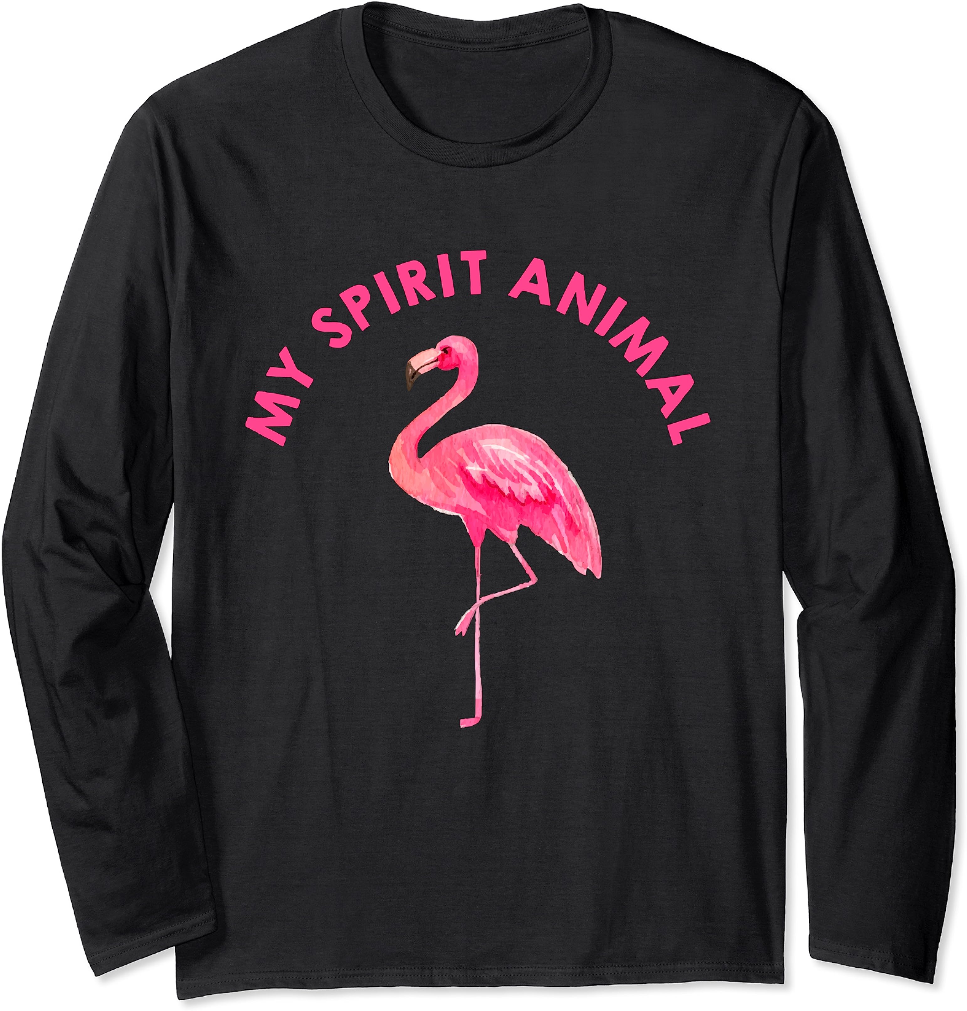 Flamingo Spirit Animal Cute Flamingo Lover Long Sleeve T-Shirt