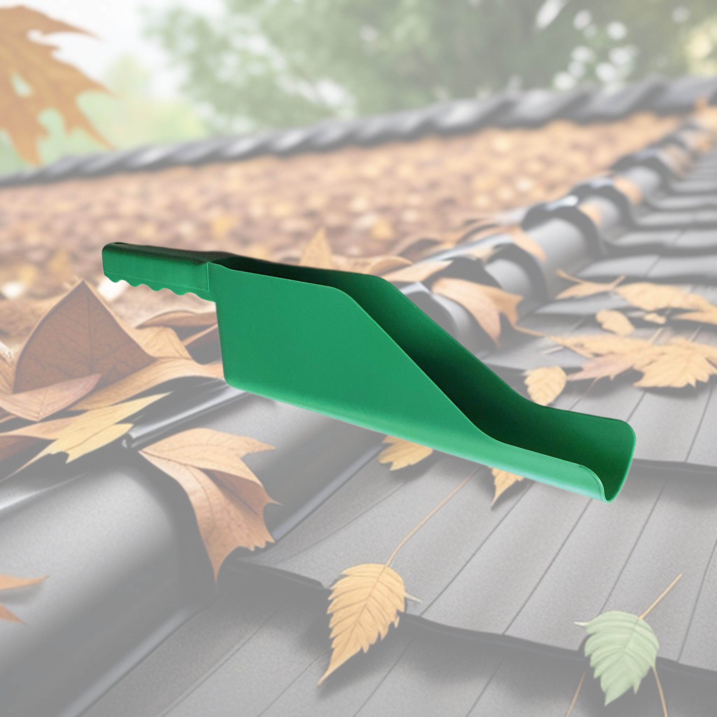 Dachrinnenschaufel im Einsatz