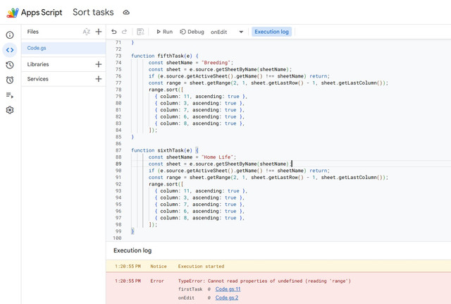 code doesnt run bottom