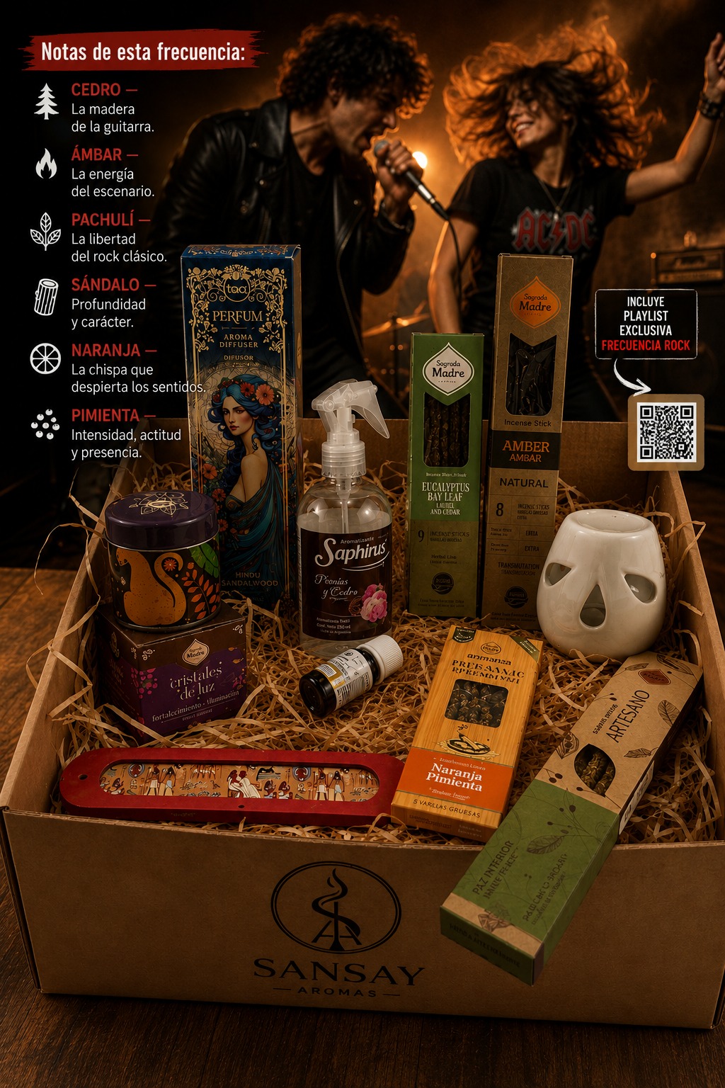 Kit Arom&aacute;tico Frecuencia Rock de Sansay Aromas
