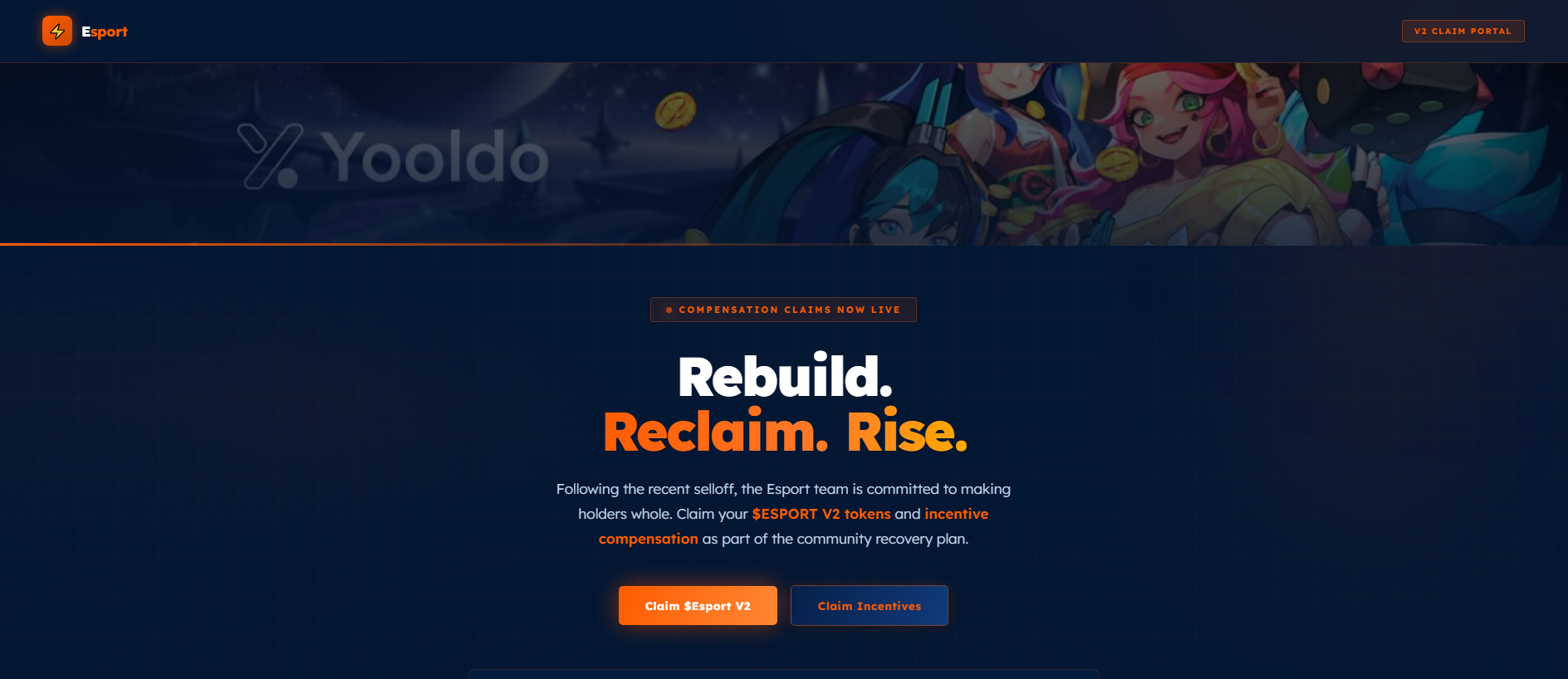 Screenshot of esporttoken.live
