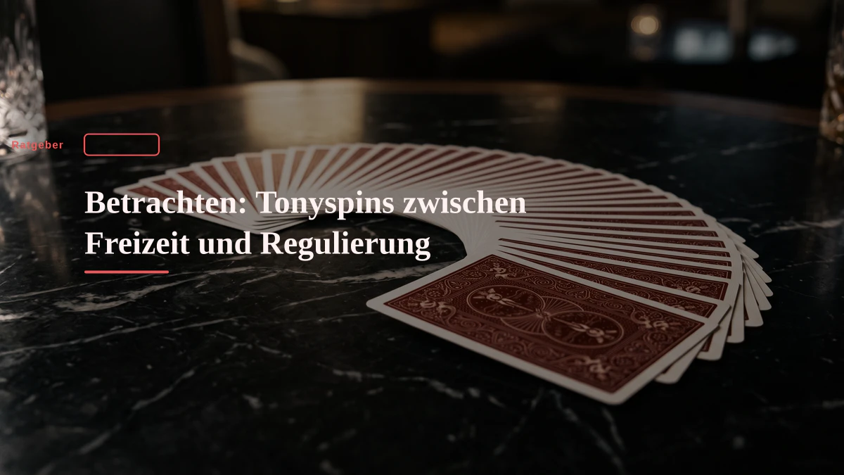 Betrachten: Tonyspins zwischen Freizeit und Regulierung