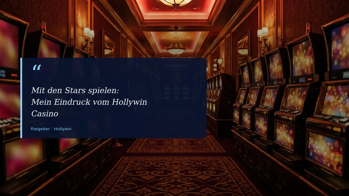 Mit den Stars spielen: Mein Eindruck vom Hollywin Casino