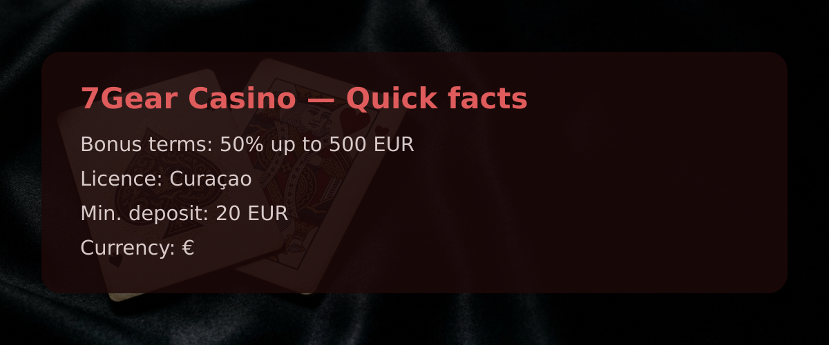 7Gear Casino — Quick facts