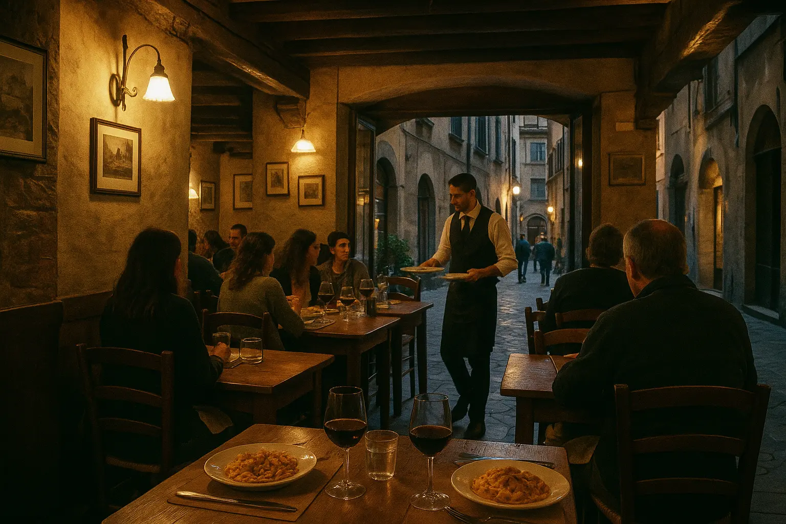 Italiensk restaurant med hyggelig atmosfære og traditionelle retter
