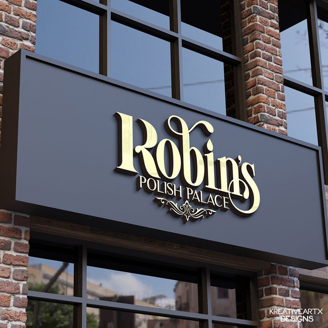 Custom metal sign with backboard for professional business – signs.inc