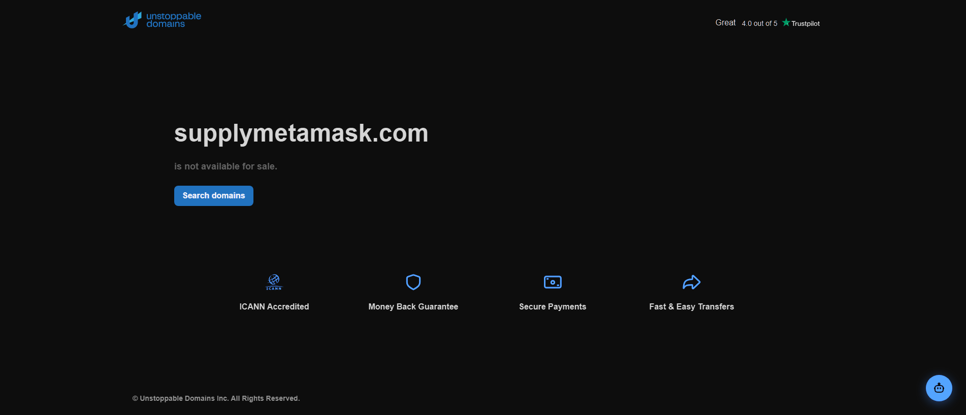 Screenshot of supplymetamask.com