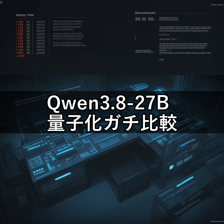 Qwen3.8-27Bを速くしたい!量子化4種+MoE版をガチ比較したら意外な結果に