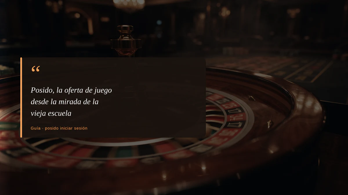 Posido, la oferta de juego desde la mirada de la vieja escuela