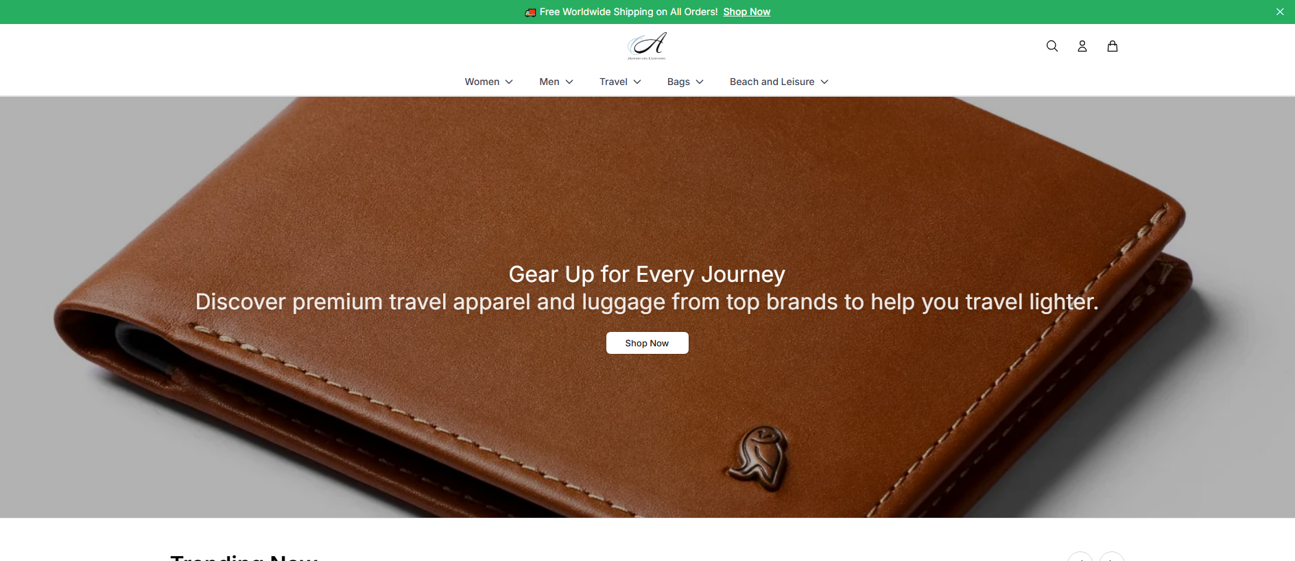 Stored capture of adventureclothingstore.shop