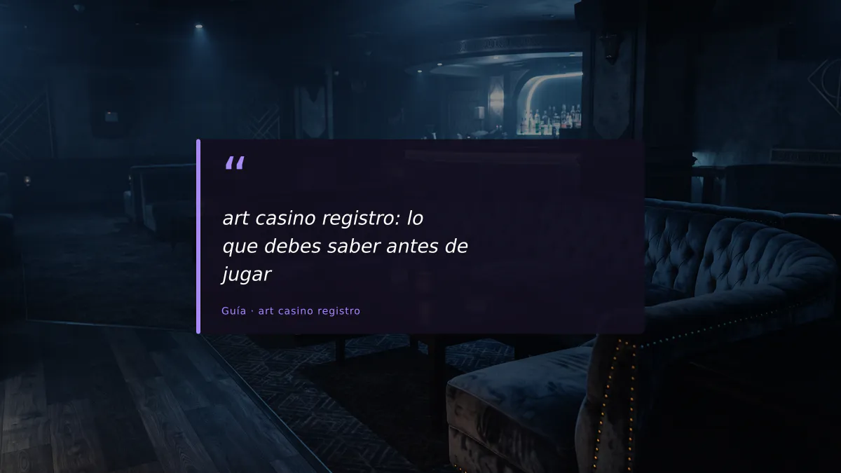 art casino registro: lo que debes saber antes de jugar