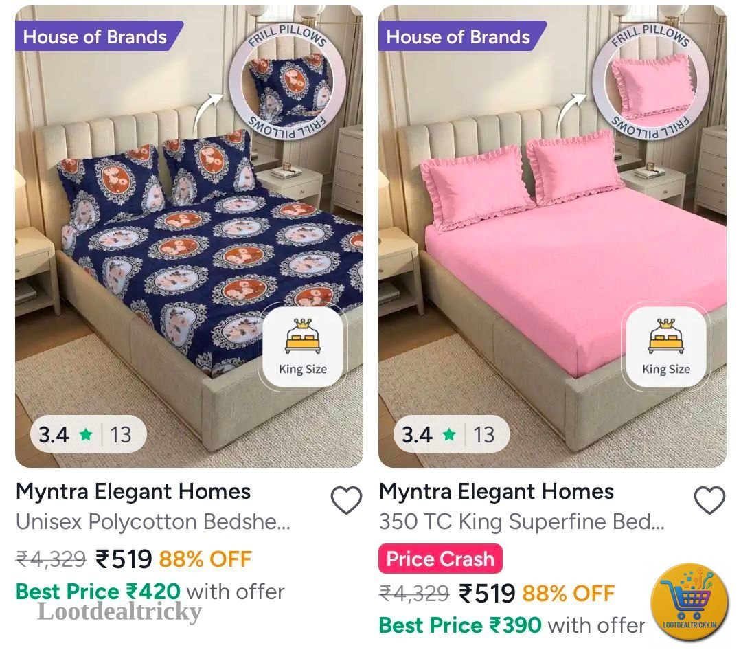 Frilled Bedsheet Starting – Just 70% OFF | Best Deal Frilled Bedsheet Starting – Just 70% OFF | Best Deal