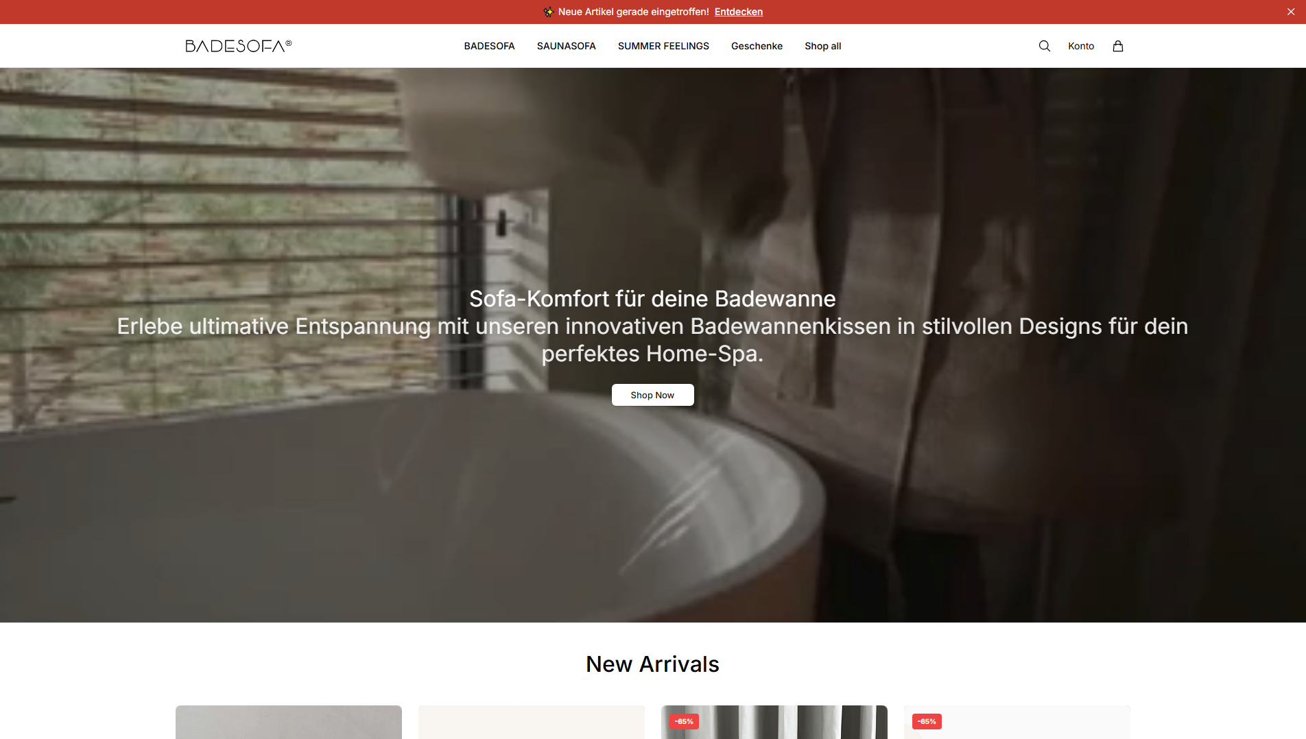 Stored capture of badesofahome.shop