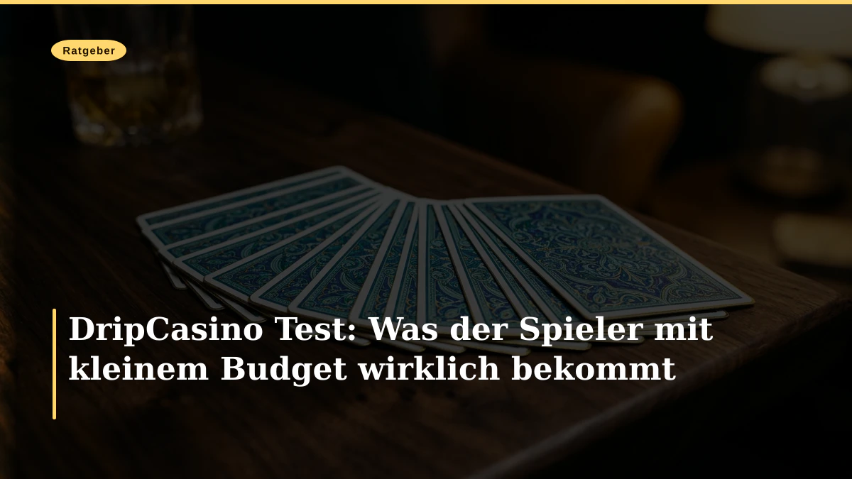 DripCasino Test: Was der Spieler mit kleinem Budget wirklich bekommt