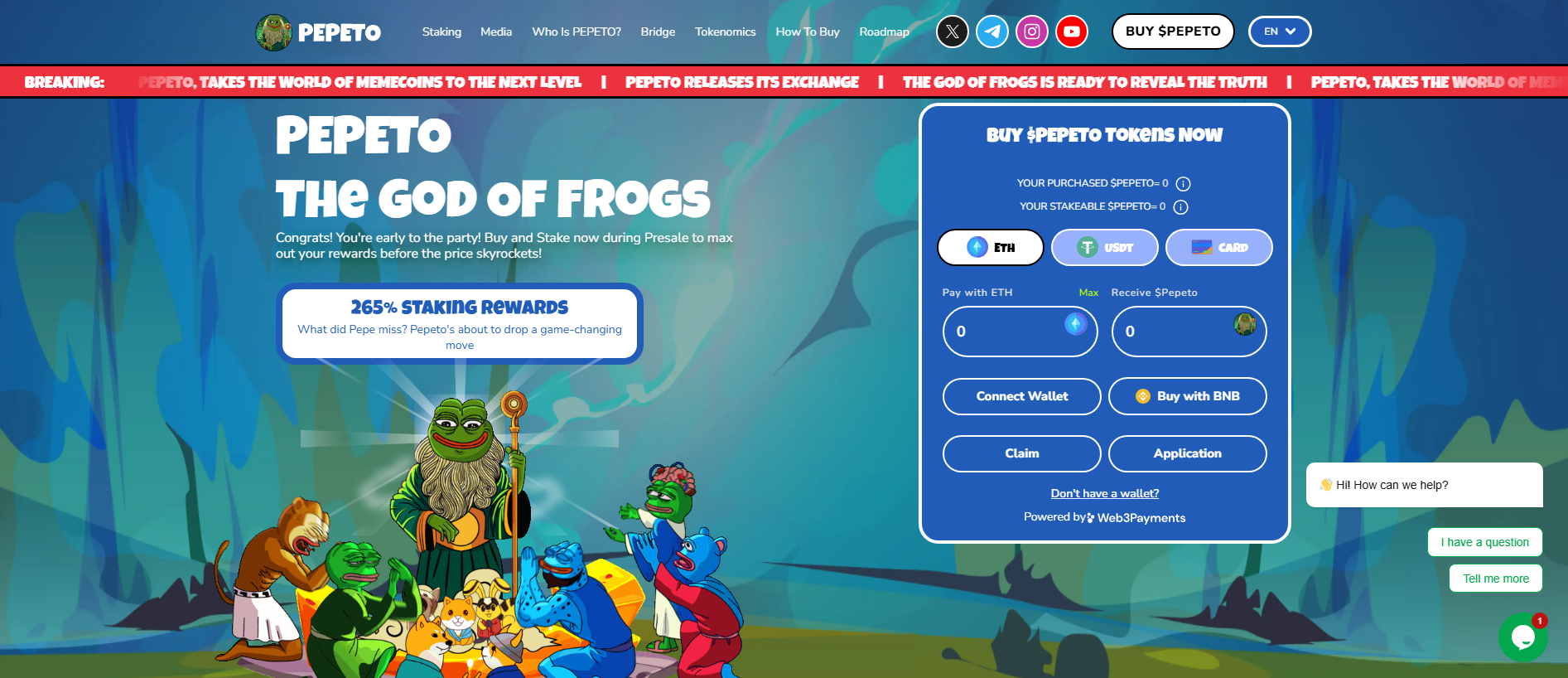 Screenshot of pepeto-app.pages.dev