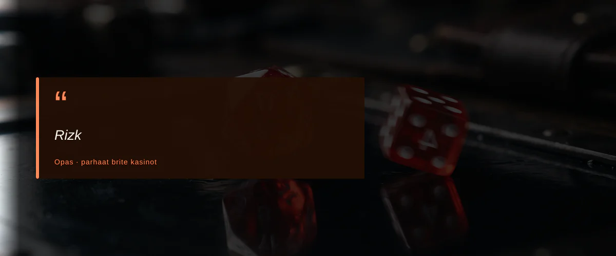 Rizk — fiche : Parhaat Brite-kasinot 2026 – Top 8 vertailussa