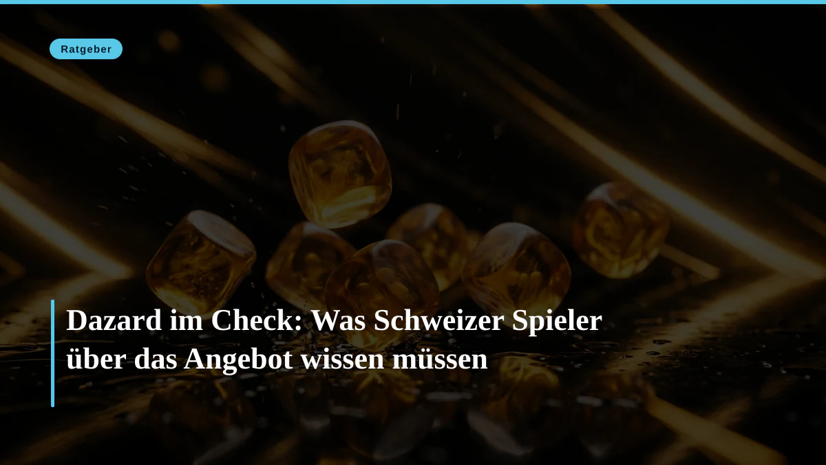 Dazard im Check: Was Schweizer Spieler über das Angebot wissen müssen