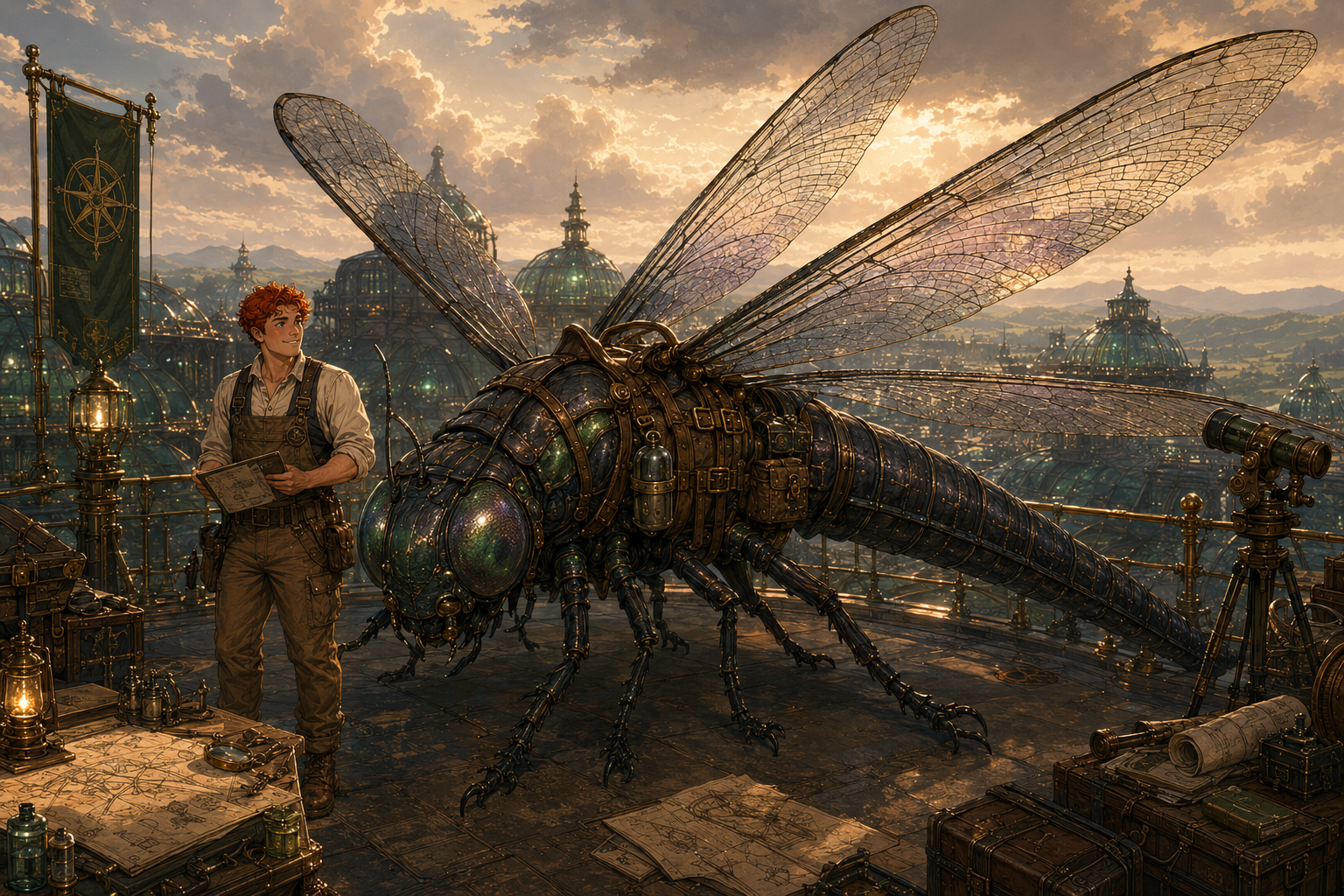 August with Drift on a rooftop landing platform
