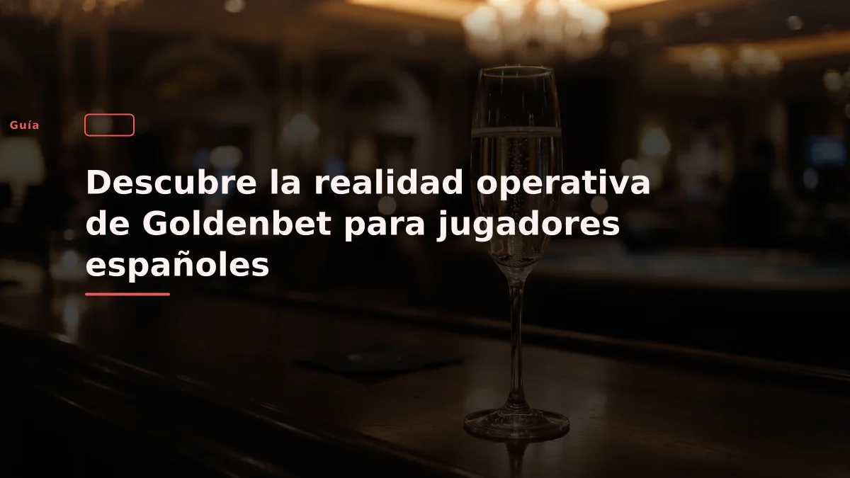 Descubre la realidad operativa de Goldenbet para jugadores españoles