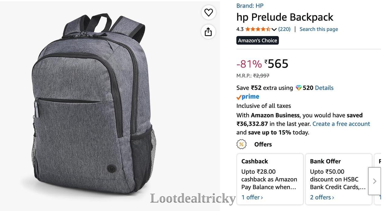 Hp Backpack Flipkart – Huge Discount Get 70% OFF Today Hp Backpack Flipkart – Huge Discount Get 70% OFF Today