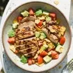 Beer Marinated Chicken Avocado Salad
