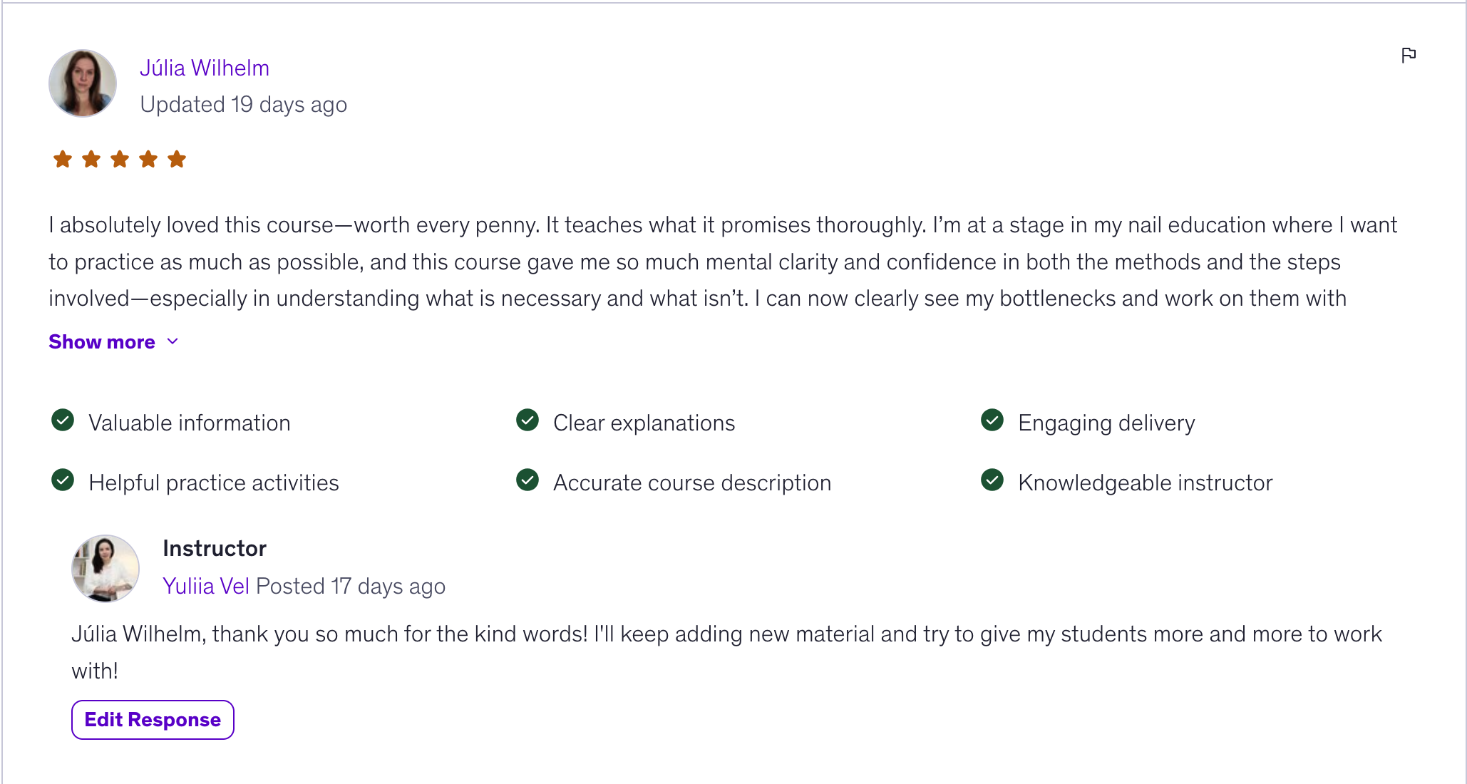 Student review