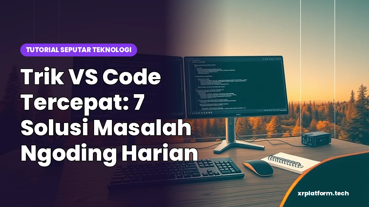 Trik VS Code Tercepat: 7 Solusi Masalah Ngoding Harian Trik VS Code Tercepat: 7 Solusi Masalah Ngoding Harian: gaya cetak biru teknis buku catatan berisi diagram alur