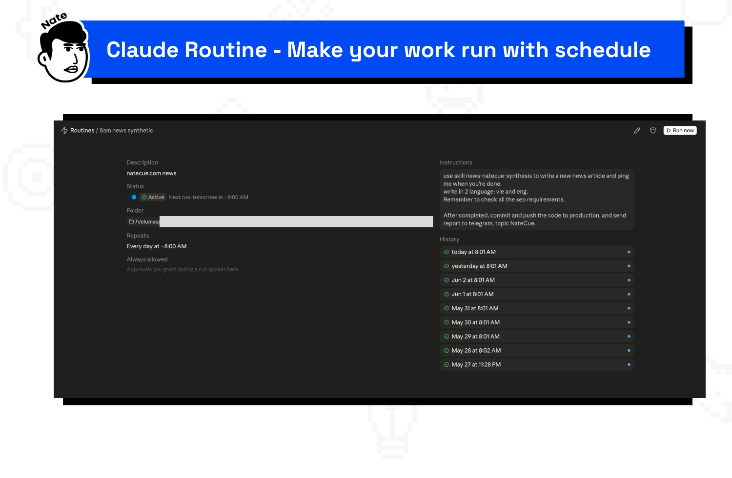 Claude Code /schedule interface