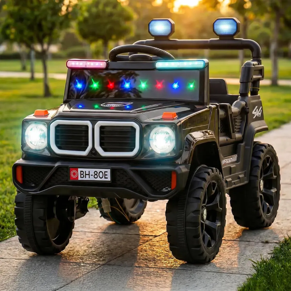 80 E Operated Jeep for Kids with Parental Control | Kids Electric Battery Car with 4x4 Motors, RGB Lights & Music | Rechargeable Electric Ride on Toy Car for Kid 1 to 6 Years photo 14