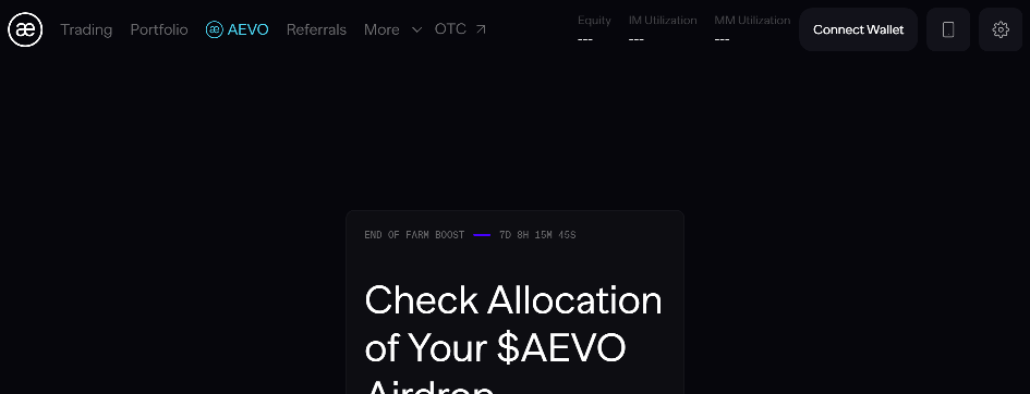 Screenshot of launchpool--aevo.pages.dev