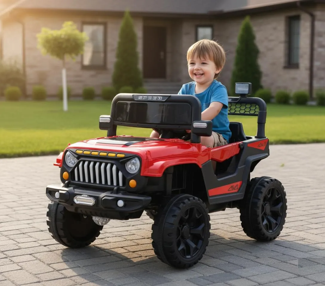 Kids Thar 4X4 Heavy Duty 12V Electric Ride On Jeep for Kids with Remote Control, Music and Light 1-7 Yrs photo 6