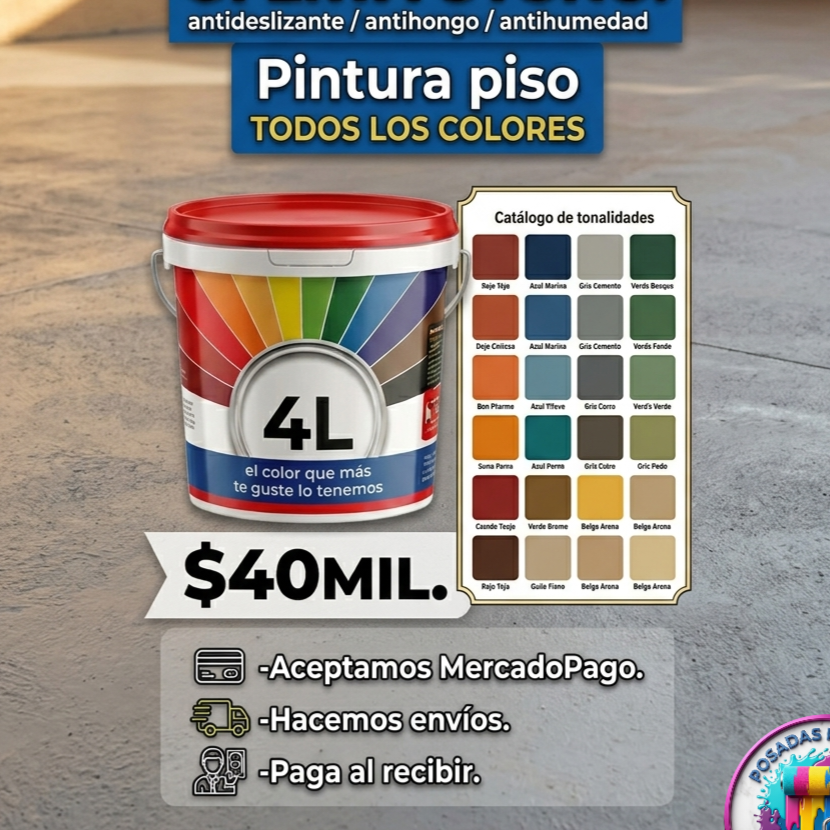 PINTURA PISO VARIOS COLORES